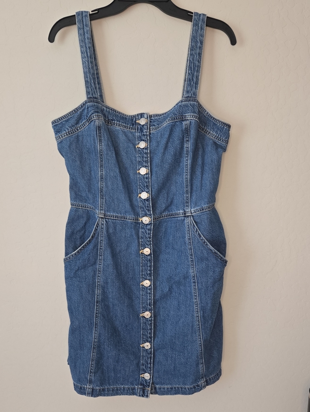 Levi's Blue Denim Dress with Contrast Stitching